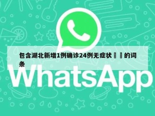 包含湖北新增1例确诊24例无症状㊙️的词条